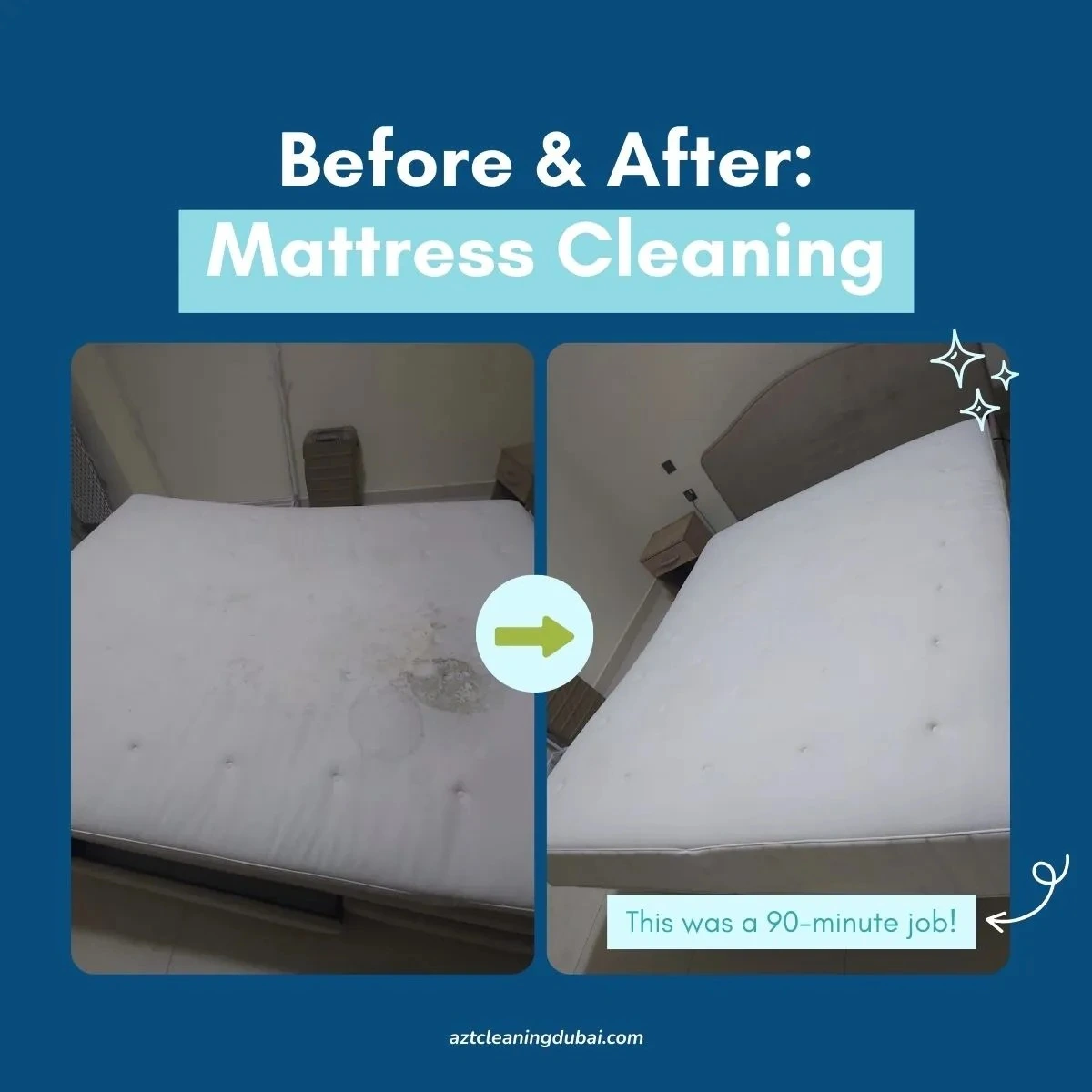 best mattress cleaning before and after
